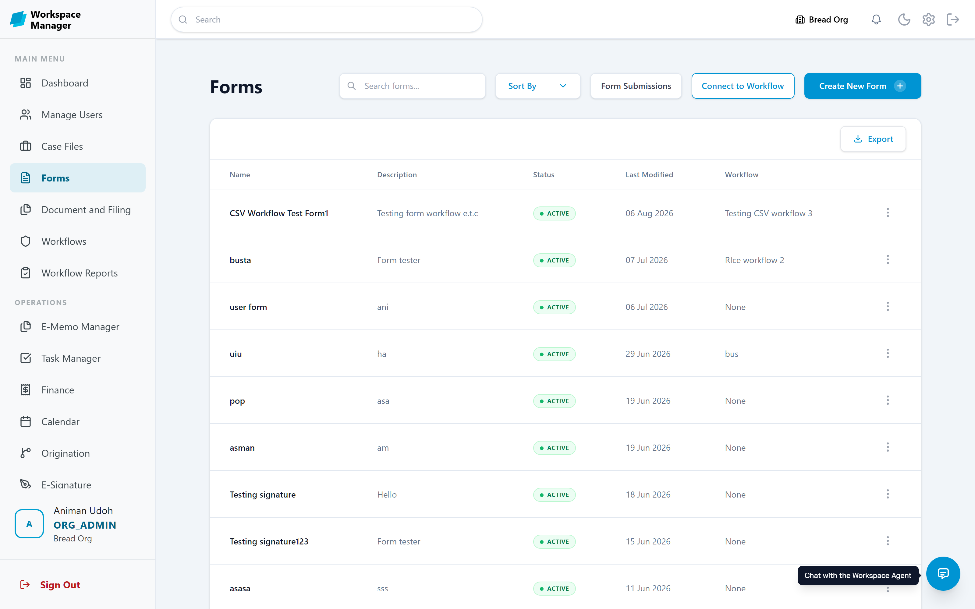 Capture the work and move it in Workspace Manager